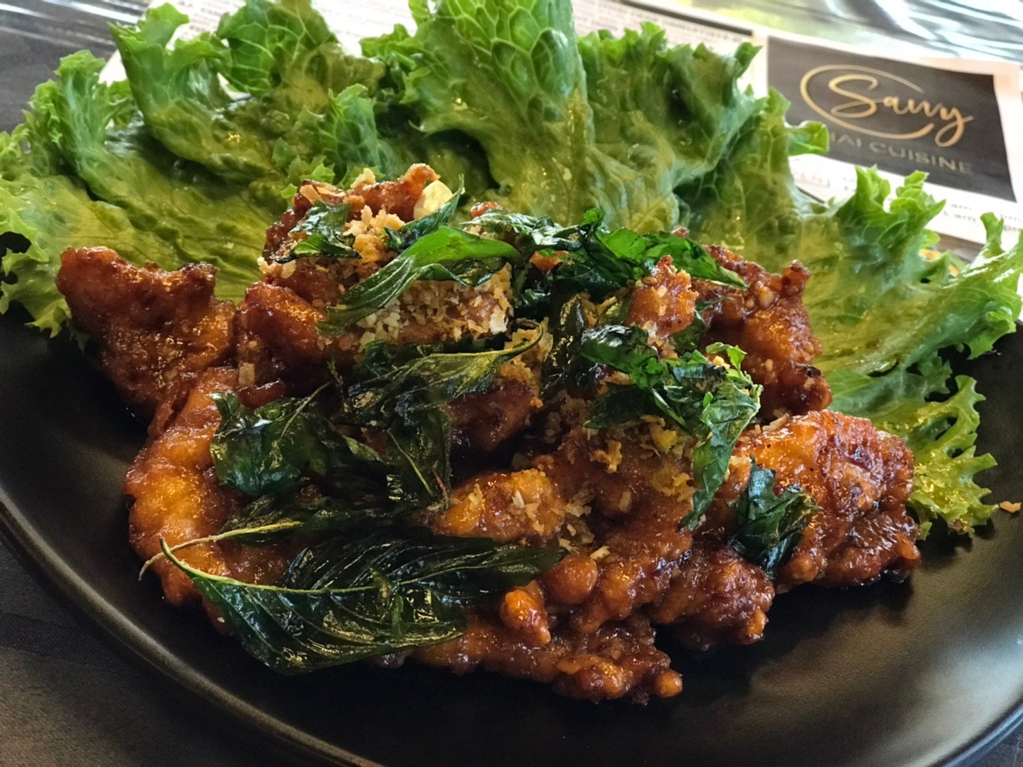 VP68 Crispy Garlic Chicken Full Size Tray 8 12 People Savvy Thai vp68-crispy-garlic-chicken-full-size-tray-8-12-people-savvy-thai